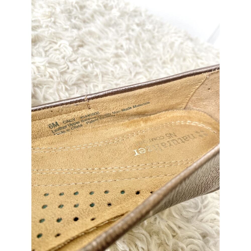 Naturalizer Womens 6M Cacy Slip On Comfort Ballet Flats Metallic Bronze Leather - Picture 4 of 12